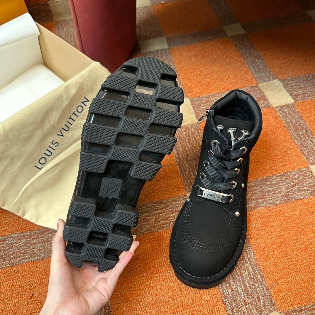 LV Checker Ankle Boot