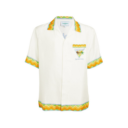 Casablanca Tenis Club Short Silk Shirt