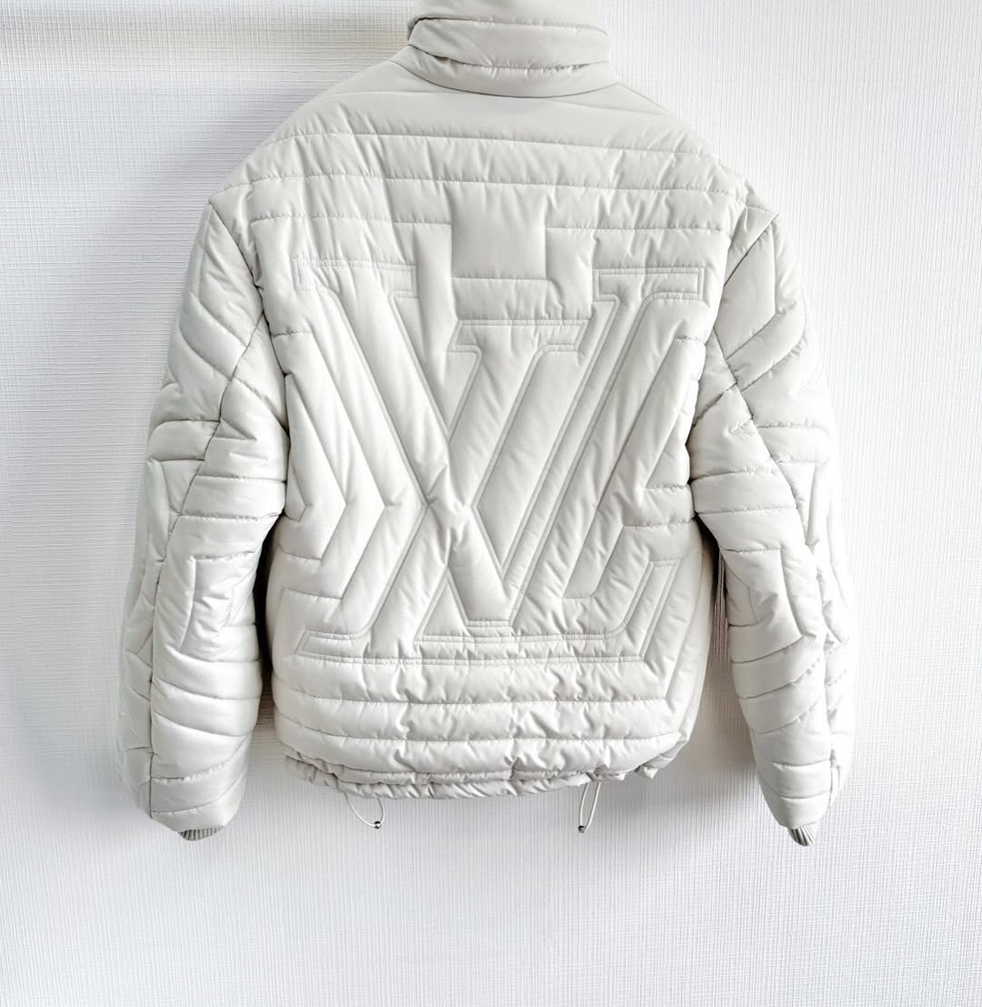 Lv Puffer Jacket White