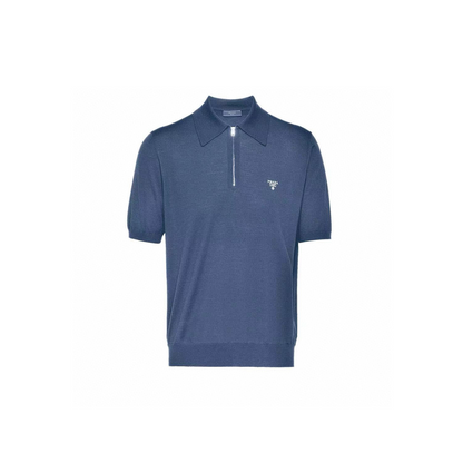 PRD Logo Wool Polo Half Zip Shirt