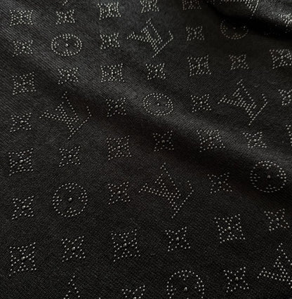 Lv Monogram Embellished Wool Evening Crewneck
