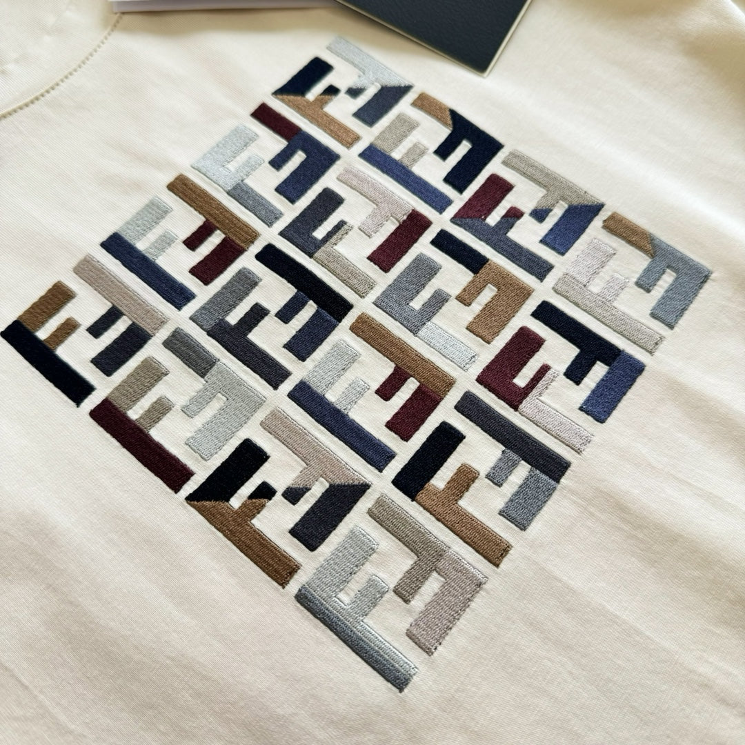 FND Anagram Logo Embroidered Jersey T-Shirt