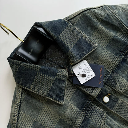 Lv Damier Washed Denim Jacket