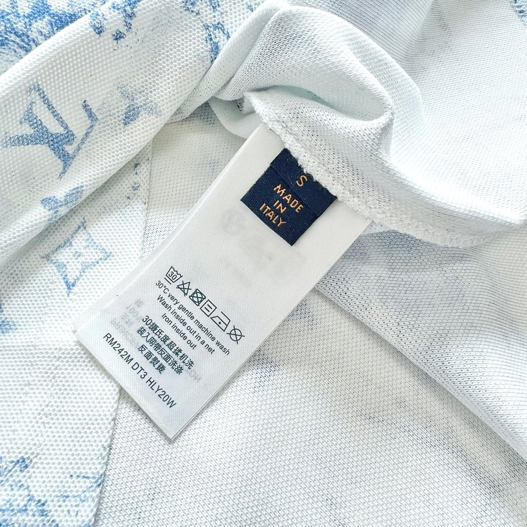 Lv Short-Sleeved Monogam Signature Shirt