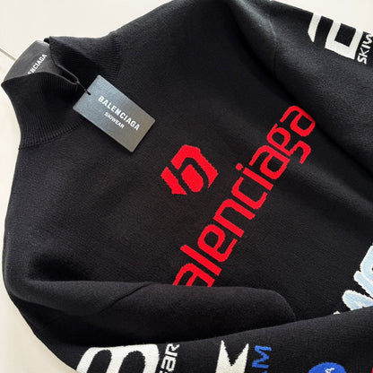 BALE  Black stretch wool blend sweater