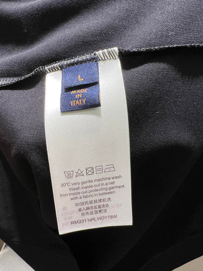 Lv Short-Sleeved Monogram Wool Shirt