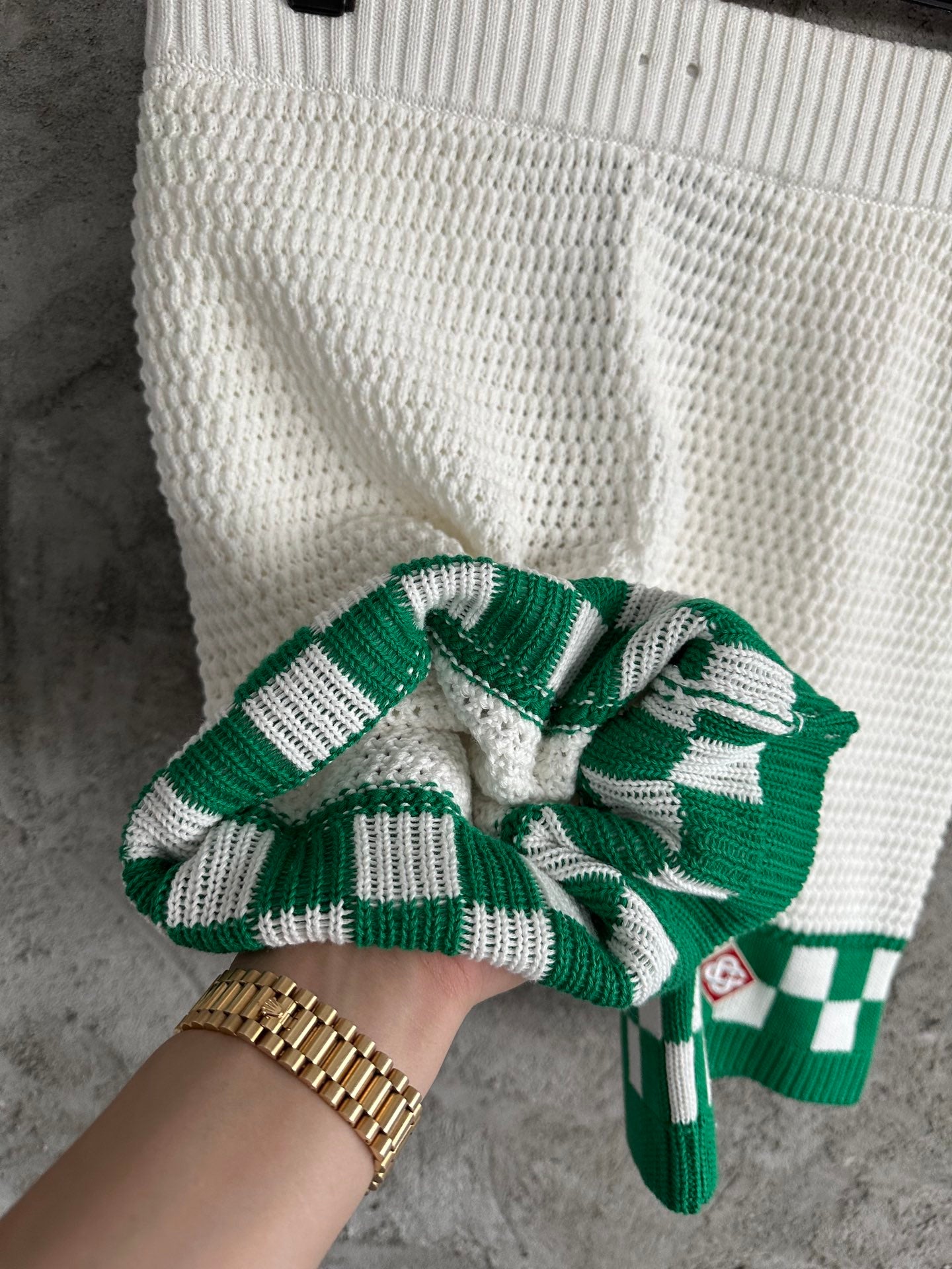 Casablanca Gradient Wave Texture Shorts