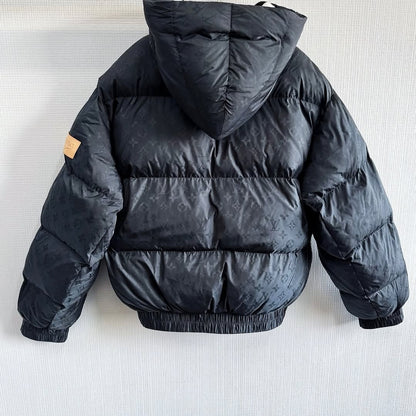 LV Monogram Hoodied Down Jacket
