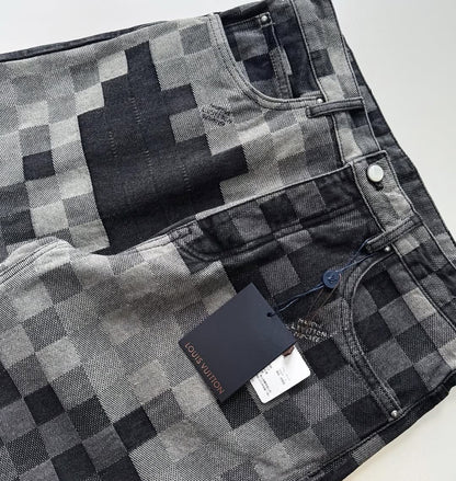 LV Monogram Denim Carpenter Pants