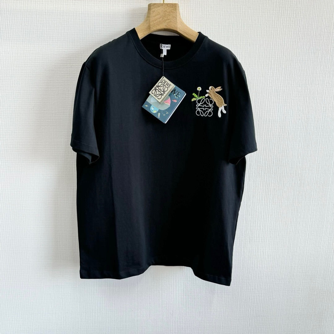 LOEWE Logo Embroidered Cotton Jersey T-Shirt