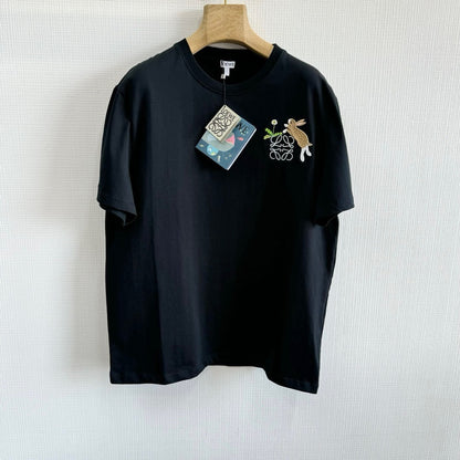 LOEWE Logo Embroidered Cotton Jersey T-Shirt