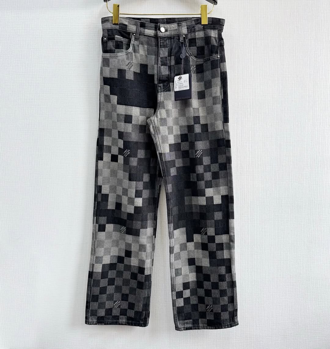 LV Monogram Denim Carpenter Pants