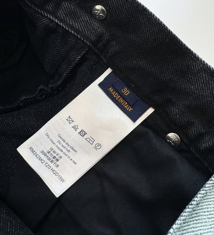 LV Monogram Embroidered Denim Pants