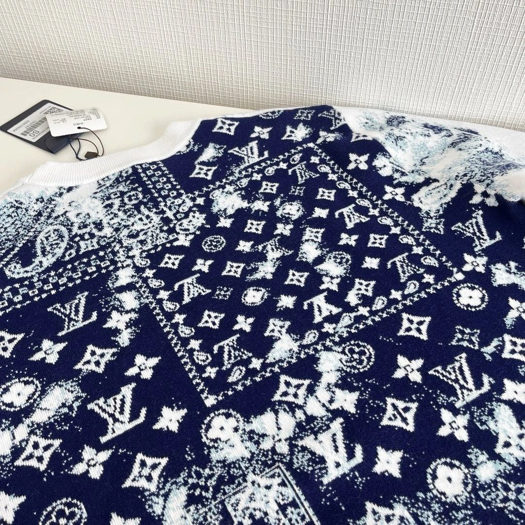 LV Embroidered Monogram Cotton Sweatshirt