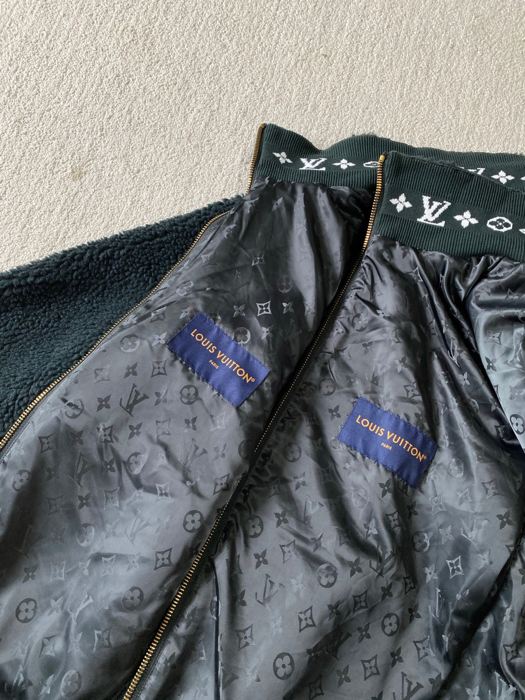 LV Fleece Blouson Dark Green