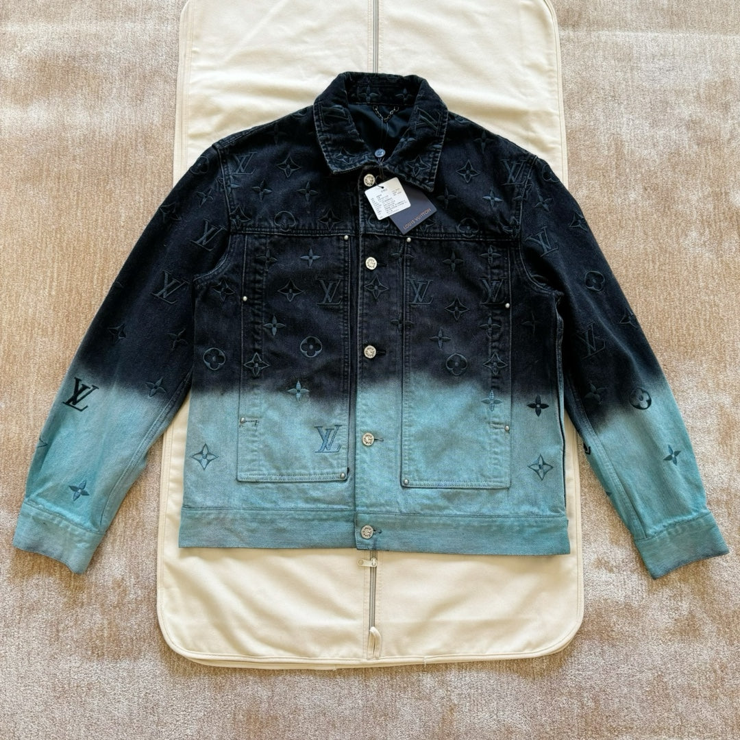 Lv Embroidered Denim Blouson