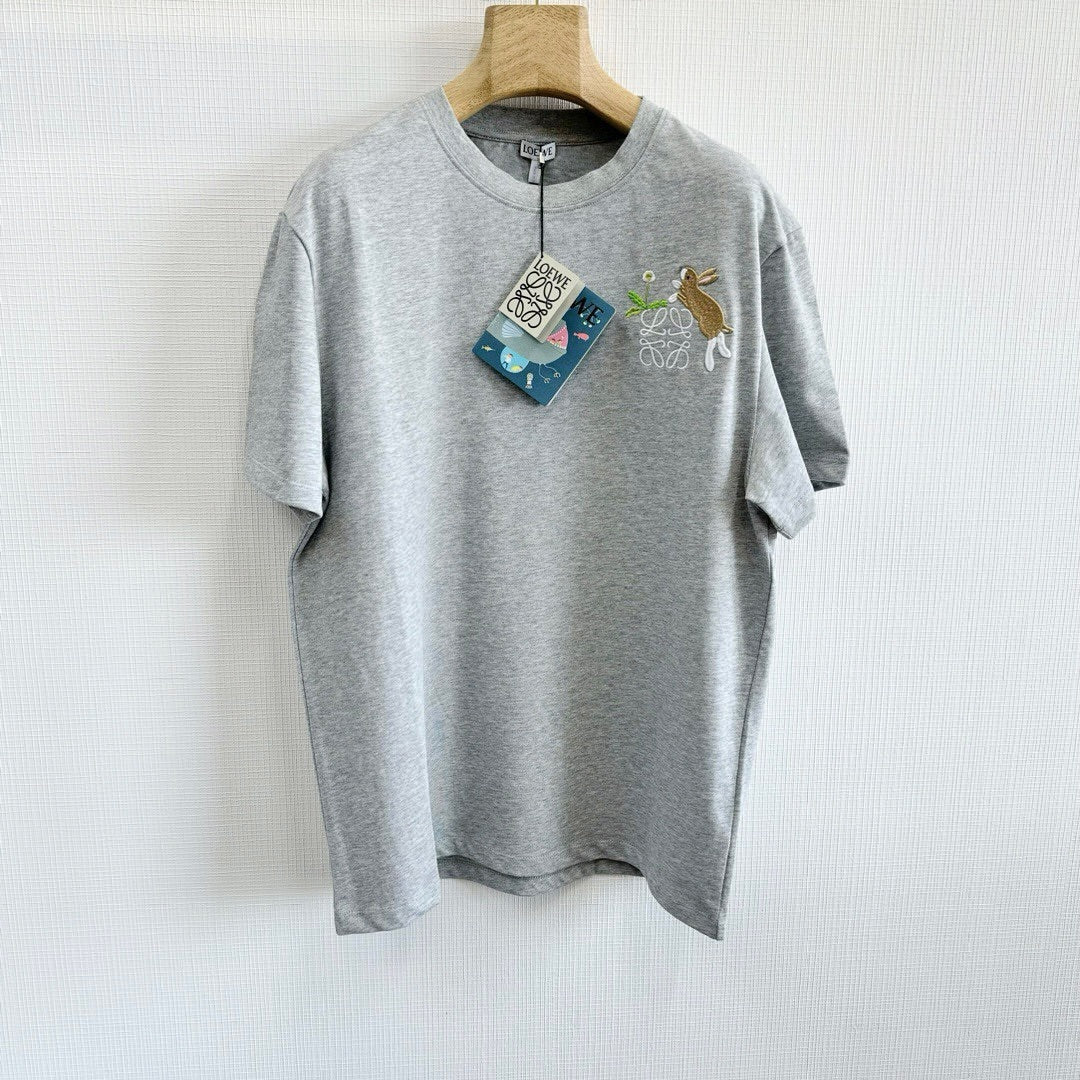 LOEWE Logo Embroidered Cotton Jersey T-Shirt