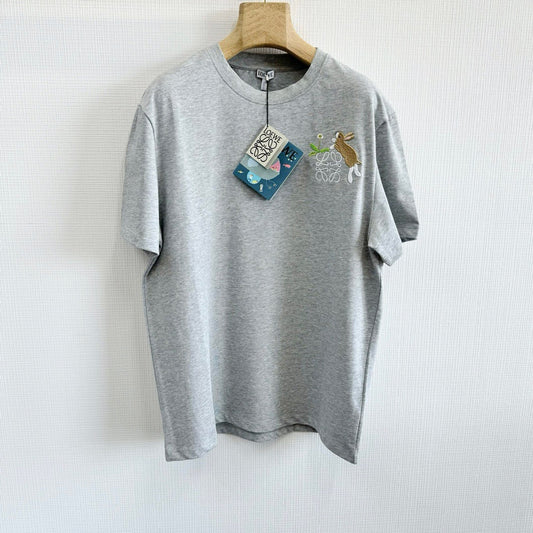 LOEWE Logo Embroidered Cotton Jersey T-Shirt