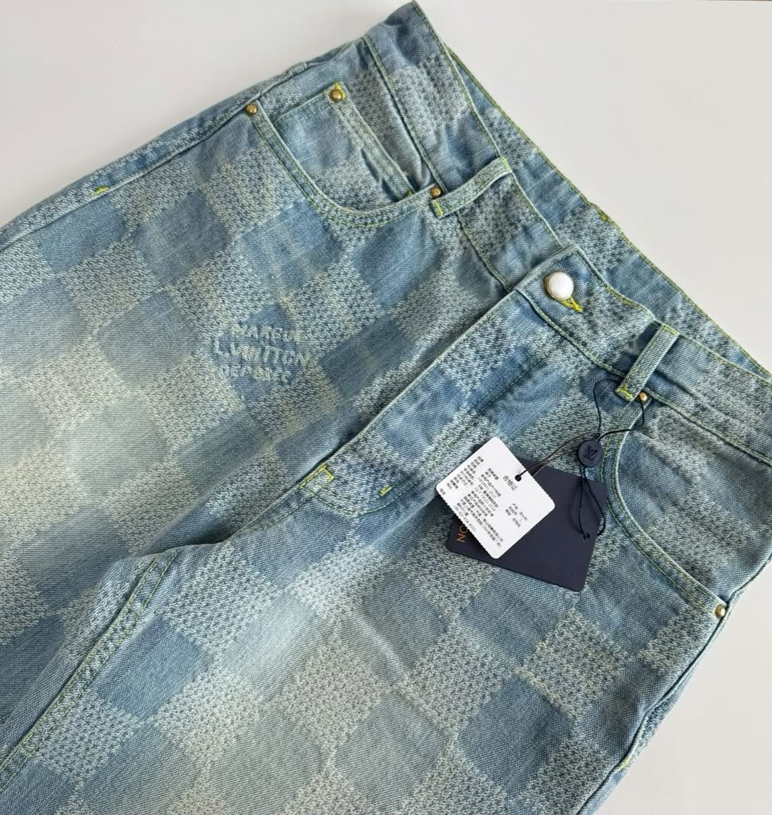 LV Monogram Denim Carpenter Pants