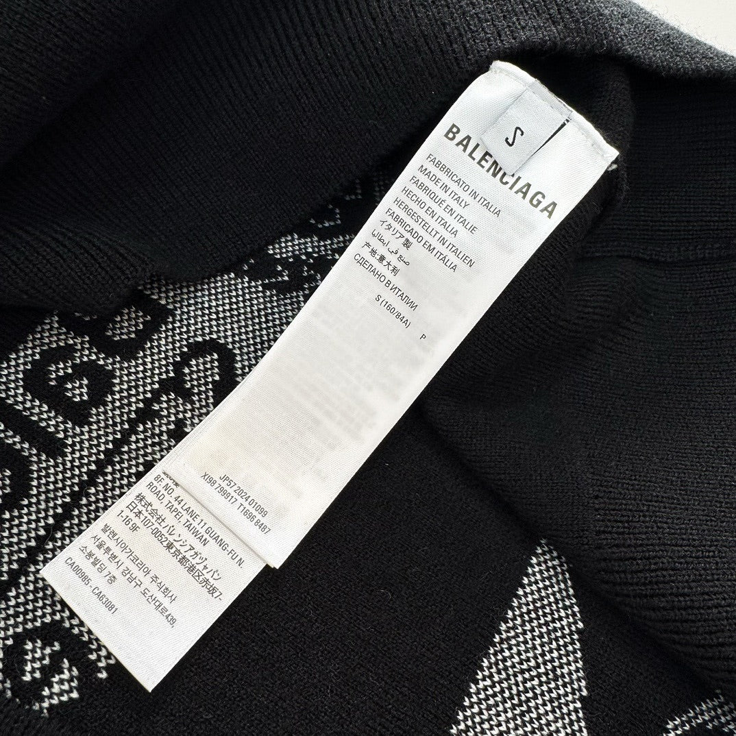 BALE  Black stretch wool blend sweater