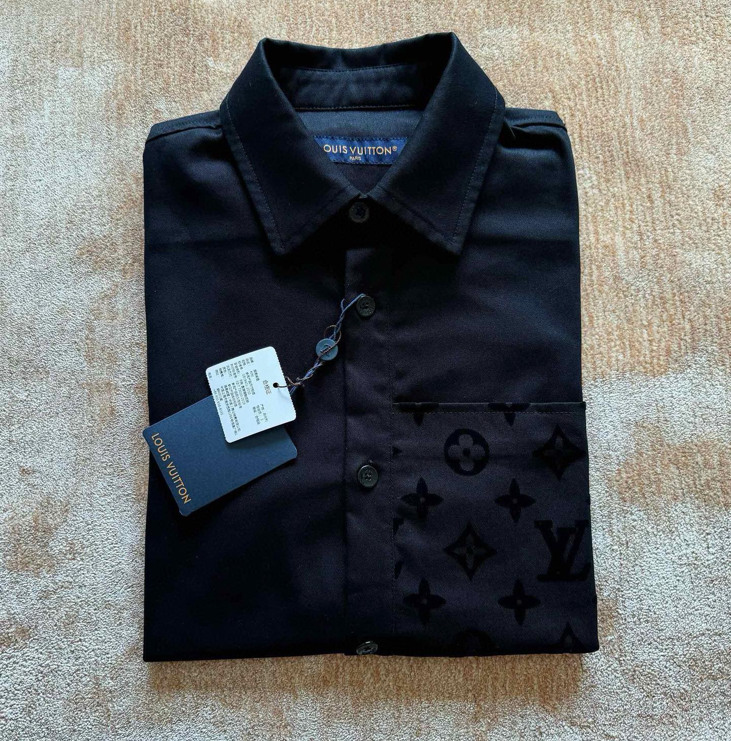 Lv Monogram Silk Shirt And Shorts Set