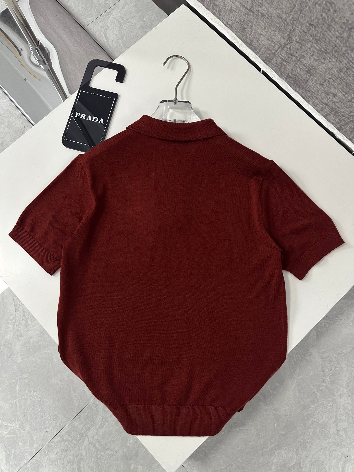 PRD Logo Wool Polo Half Zip Shirt