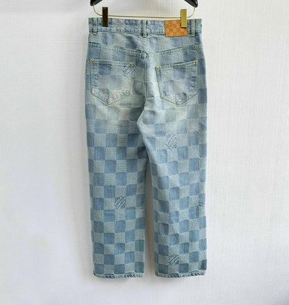 LV Monogram Denim Carpenter Pants