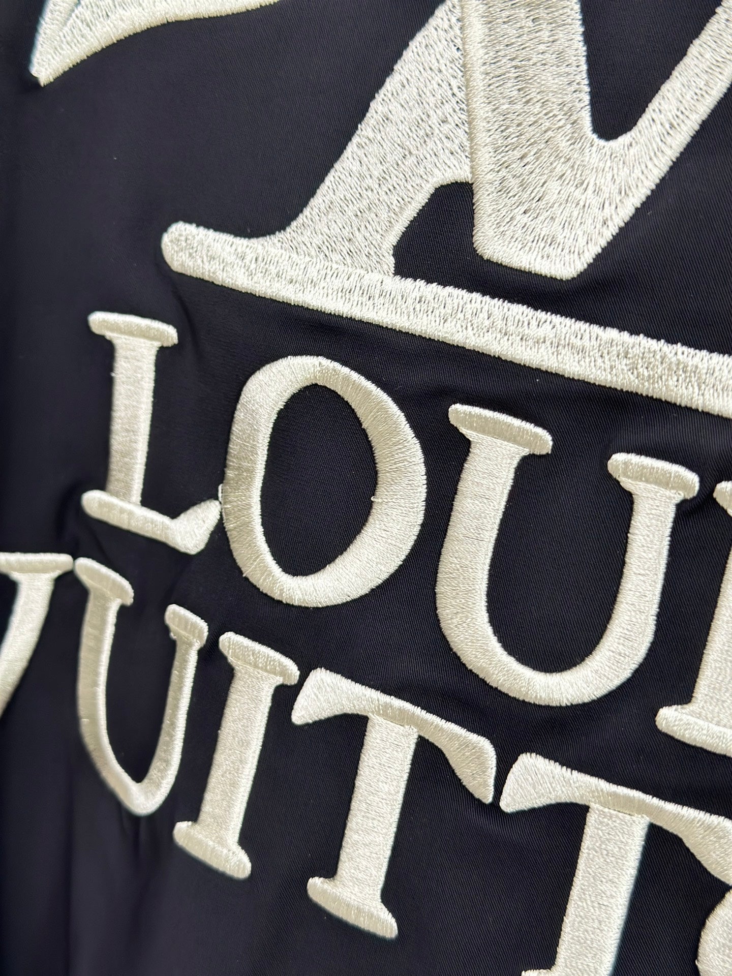 Lv Knitted Collar Embroidered Technical Blouson