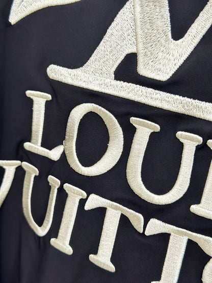 Lv Knitted Collar Embroidered Technical Blouson