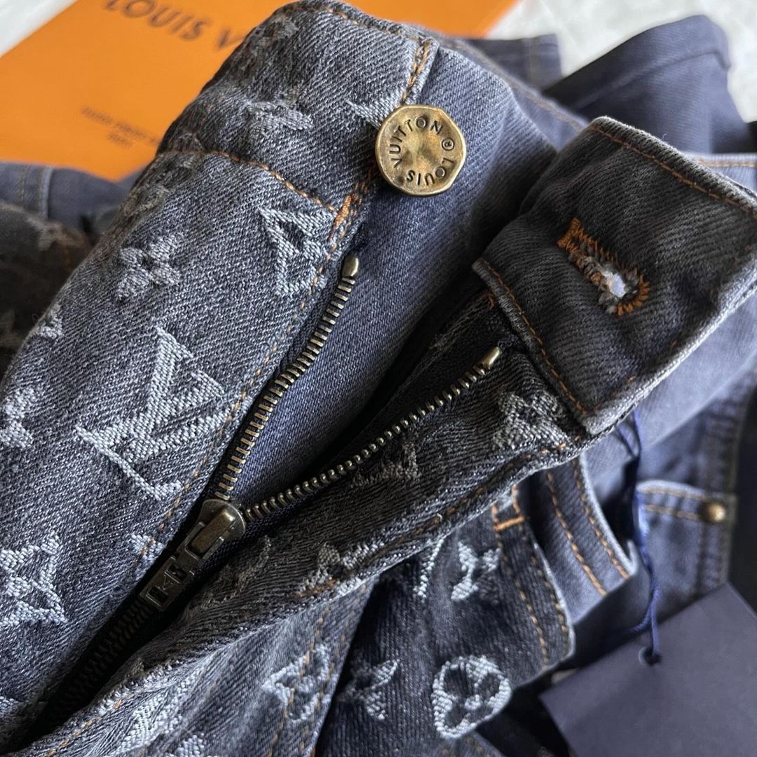 LV Monogram Denim Carpenter Pants