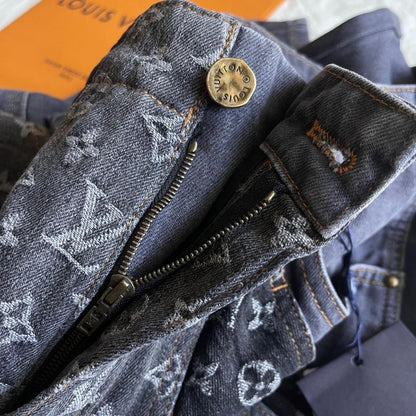 LV Monogram Denim Carpenter Pants