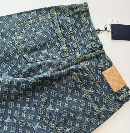 LV Monogram Denim Tailored Pants