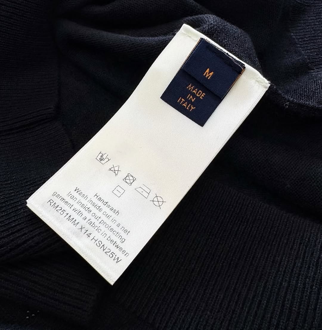 Lv Monogram Embellished Wool Evening Crewneck