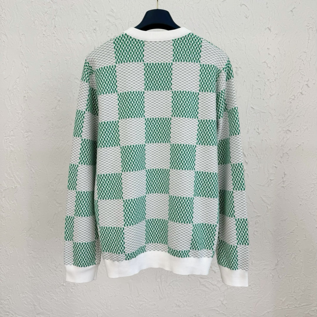Lv Cotton Jacquard Crewneck