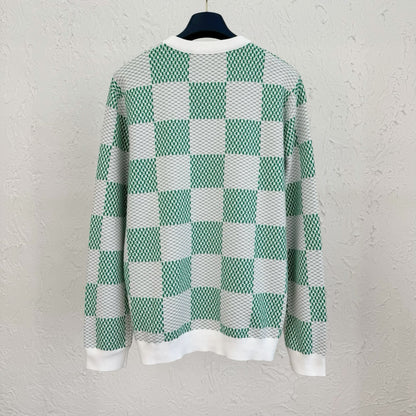 Lv Cotton Jacquard Crewneck