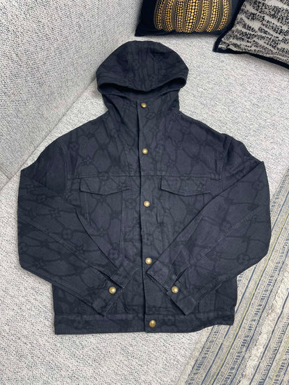 Lv Denim Hoodie Jacket