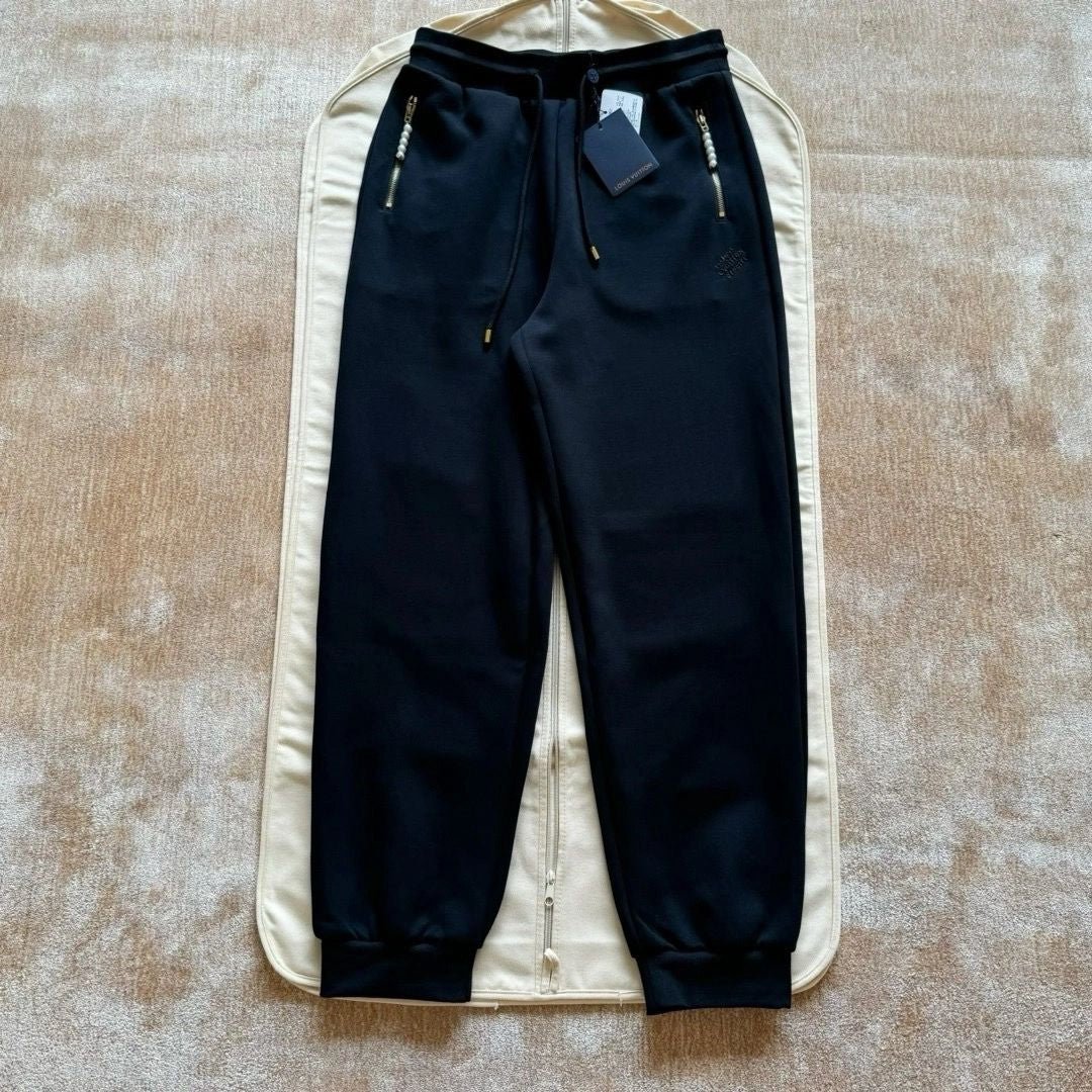 Lv Embroidered Jersey Jogpants