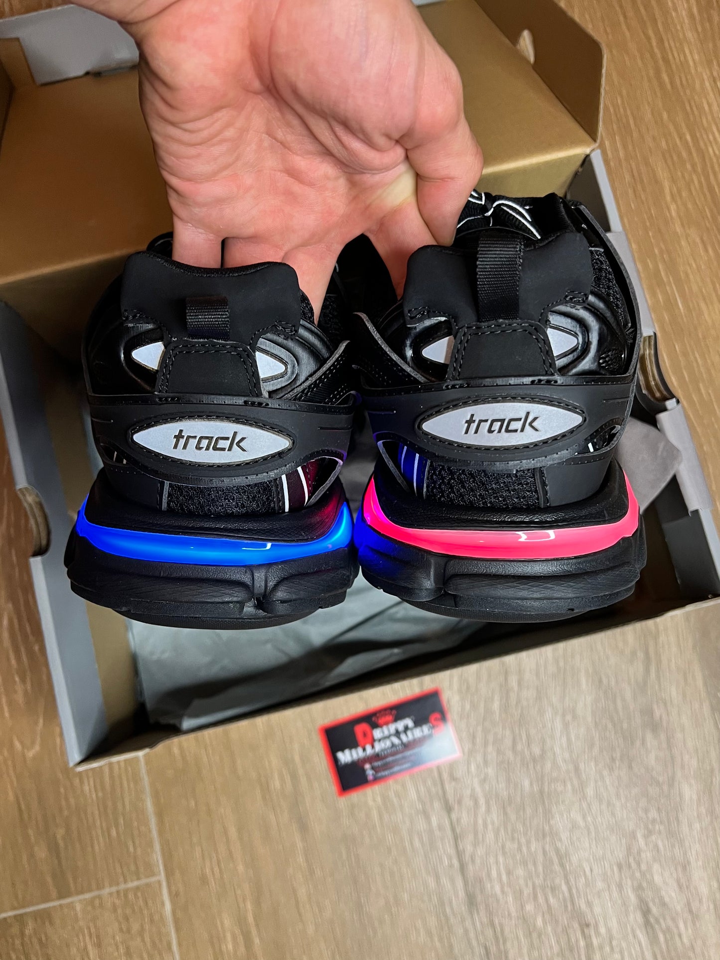 BALE Black Track LED Sneakers