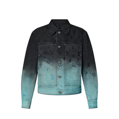 Lv Embroidered Denim Blouson