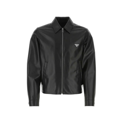 PRD Leather jacket with Prada logo