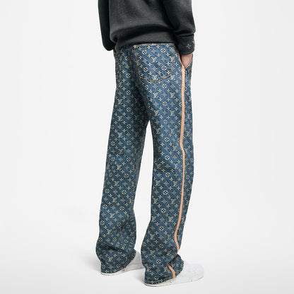 LV Monogram Denim Tailored Pants
