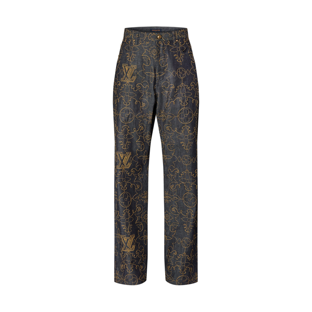 LV Embroidered Denim Pants