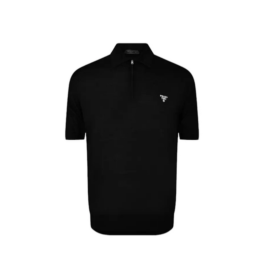 PRD Logo Wool Polo Half Zip Shirt
