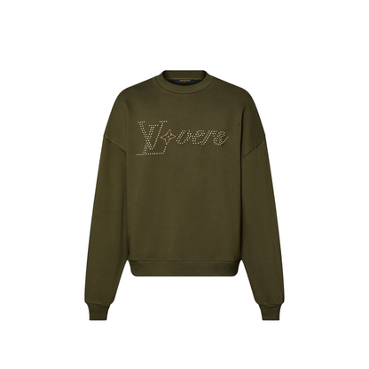 Lv Cotton Jacquard Crewneck