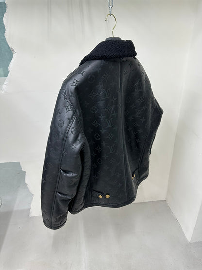 LV Shearling Embossed Monogram Jacket