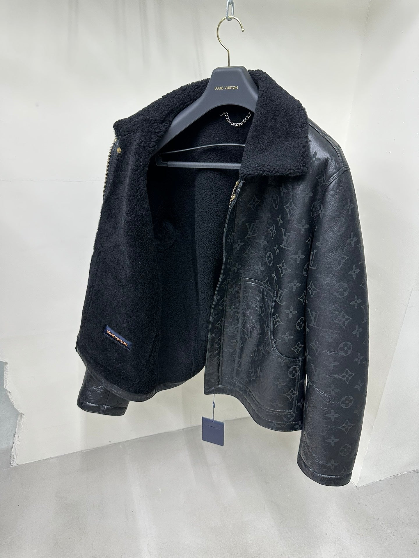 LV Shearling Embossed Monogram Jacket