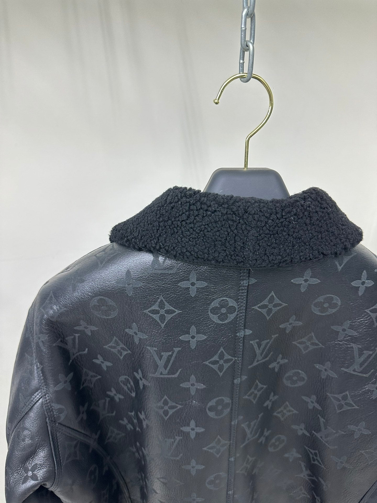 LV Shearling Embossed Monogram Jacket