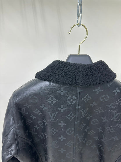 LV Shearling Embossed Monogram Jacket