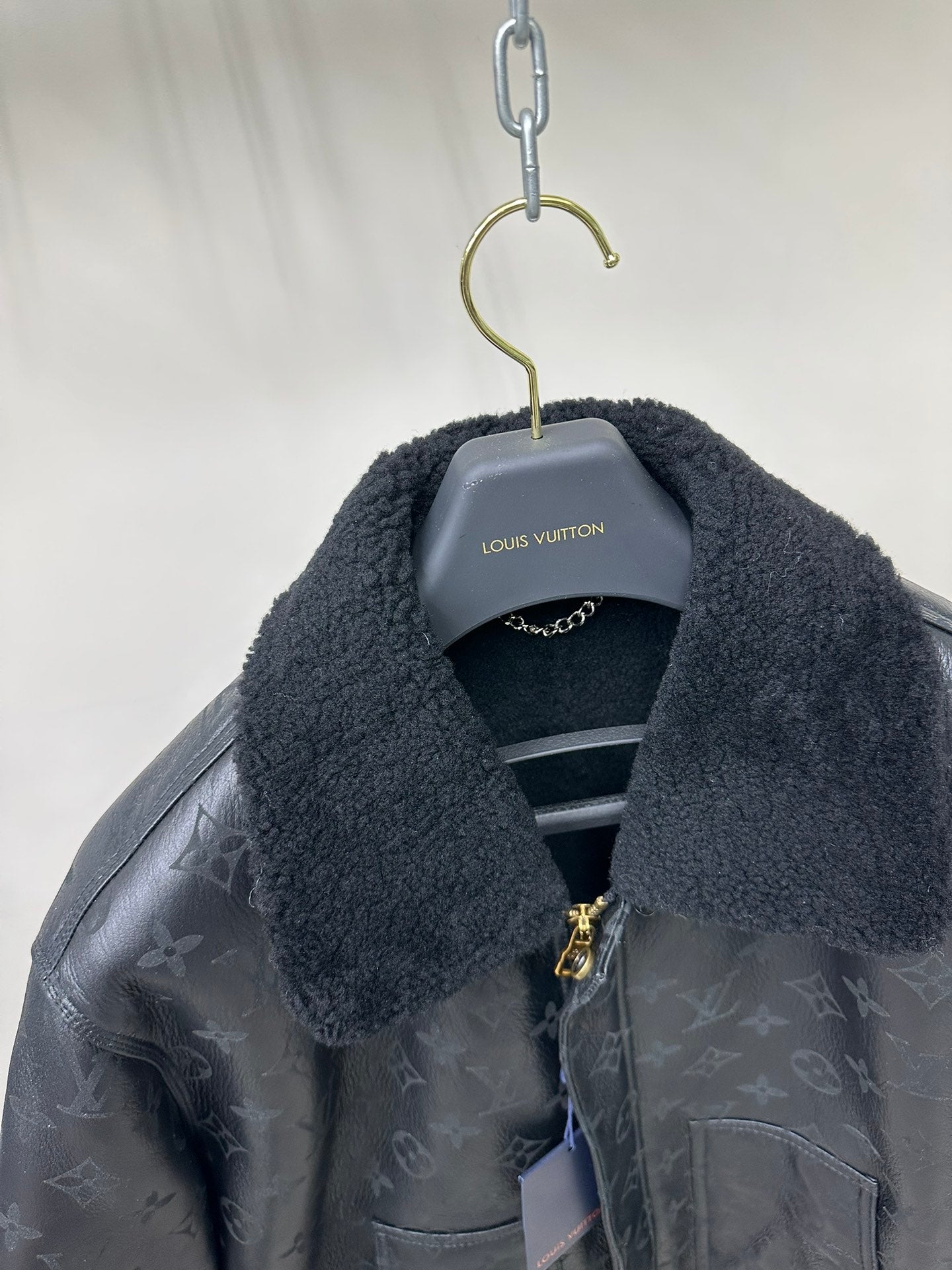 LV Shearling Embossed Monogram Jacket