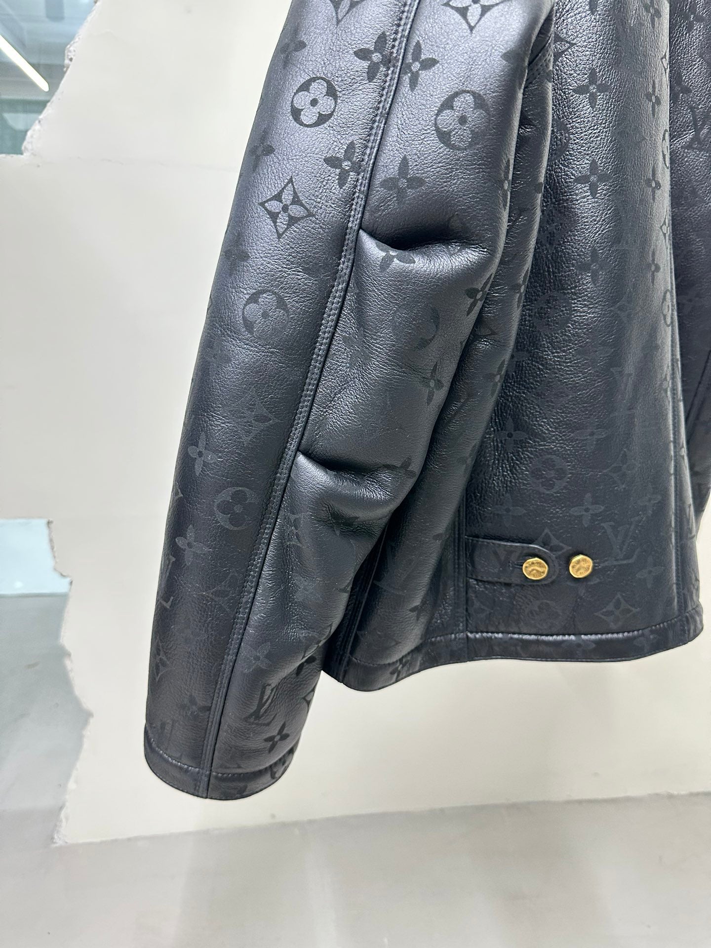 LV Shearling Embossed Monogram Jacket